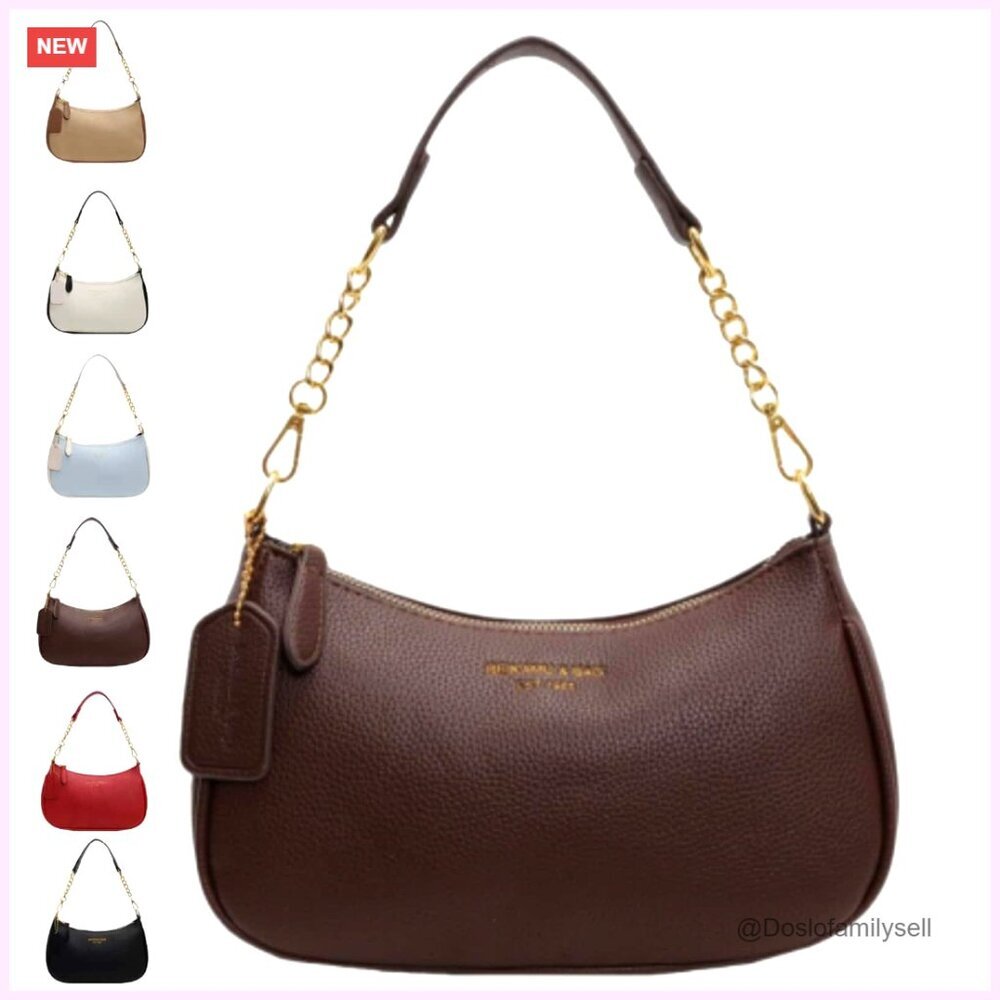 Trendy Crescent Shoulder Bag Vegan Leather Crossbody Hobo Purse